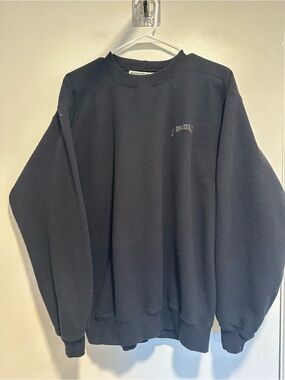 Levi’s Strauss Y2K retro SzM Black embroidered Spellout logo crewneck sweatshirt